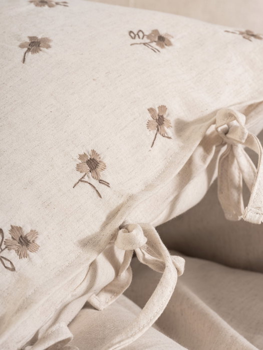 L'essentiel linge de maison Arie Juego de funda de edredón doble Crema L'essentiel linge de maison Arie Juego de funda de edredón doble Crema
